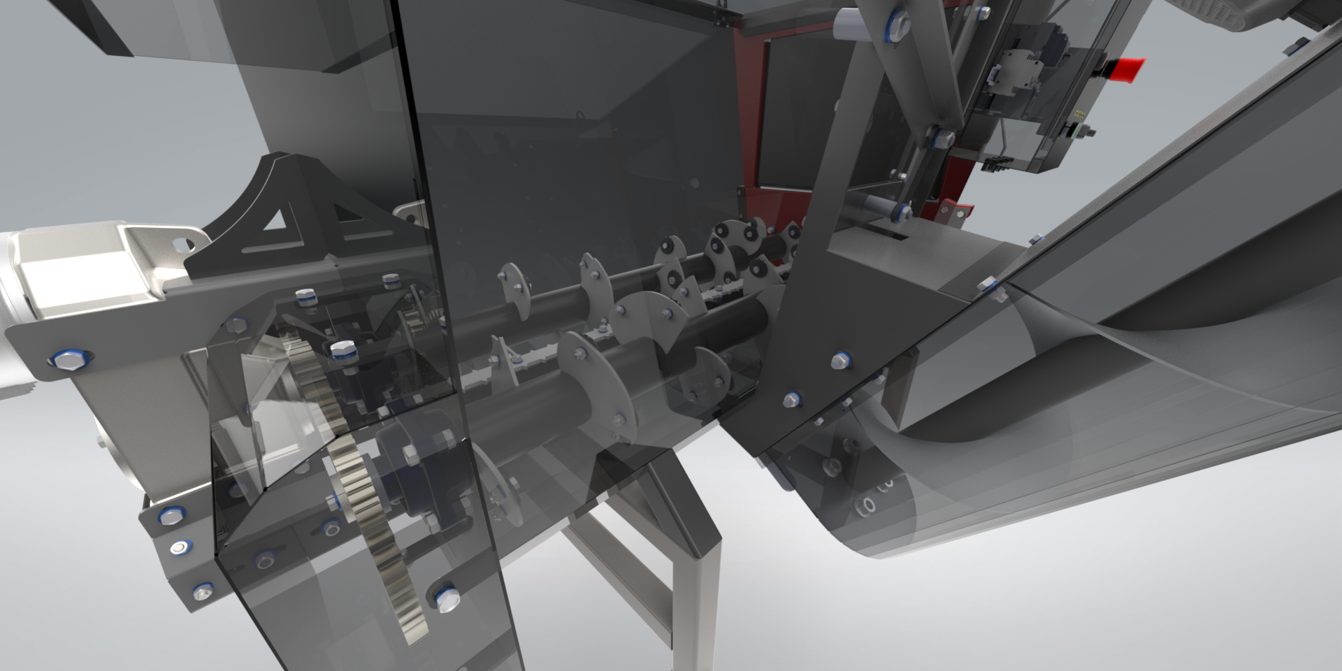SMO-2m³电动固定式自动卸料饲料混合机